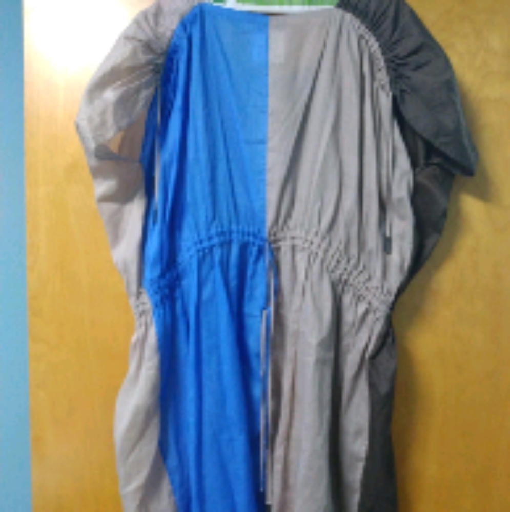 Jil Sander Color Block Drawstring 100% Cotton Dre… - image 8